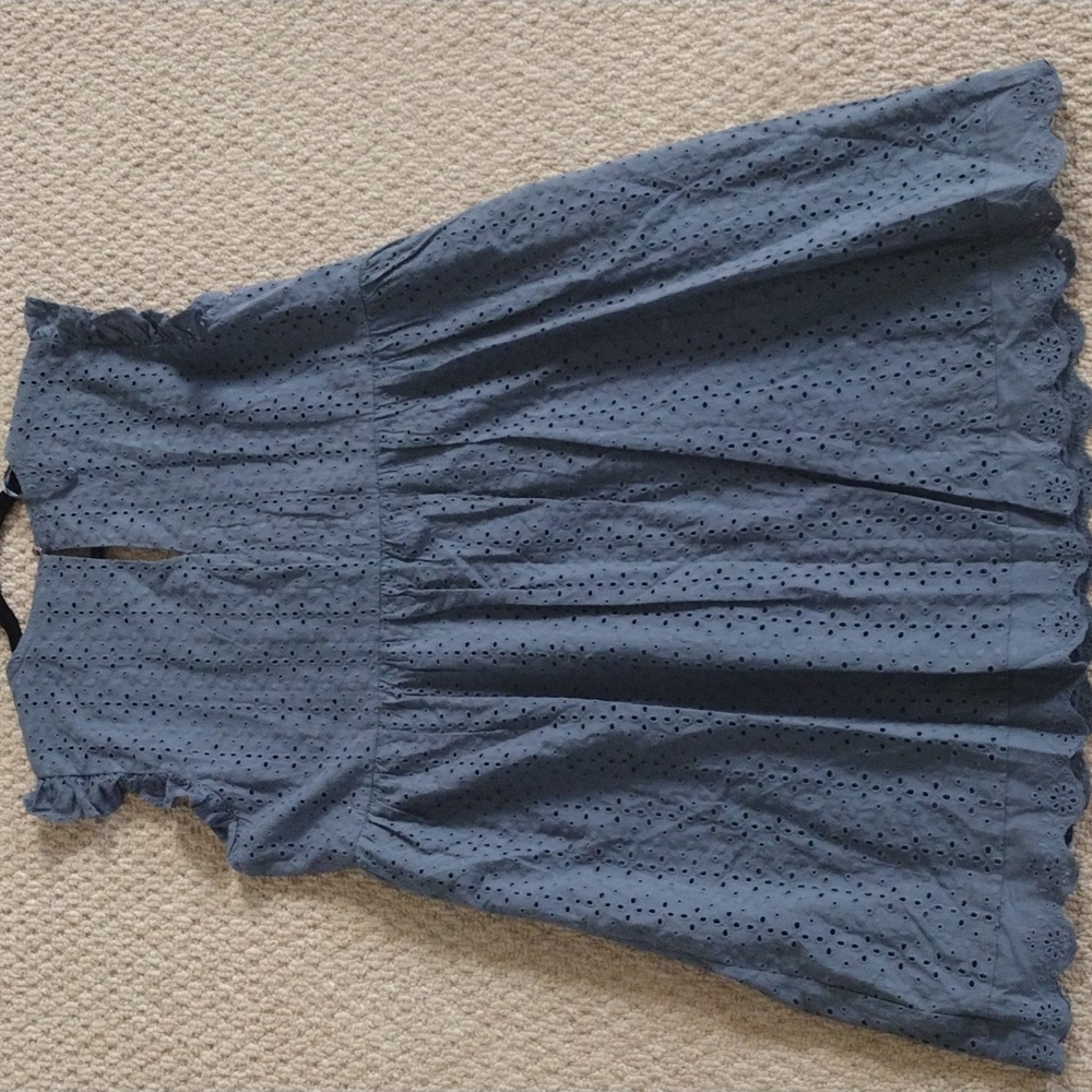 Knox Rose Women's Blue Eyelet Dress, Size XL, 100% Cotton. - Picture 12 of 16